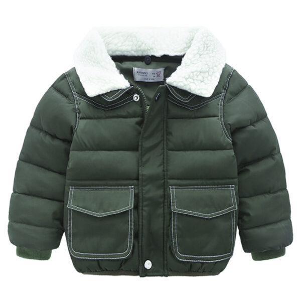 Simple Cotton Coat Baby Coat Baby Padded Coat - Image 6