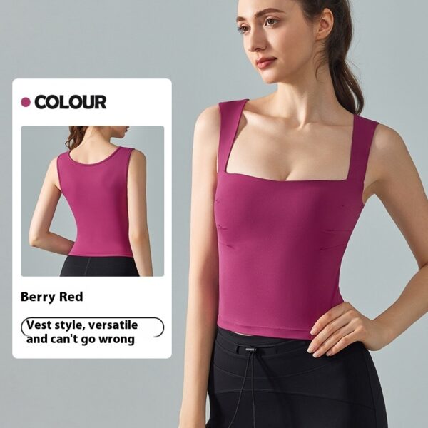 Fashion Skinny Yoga Clothes Vest For Women - Image 4