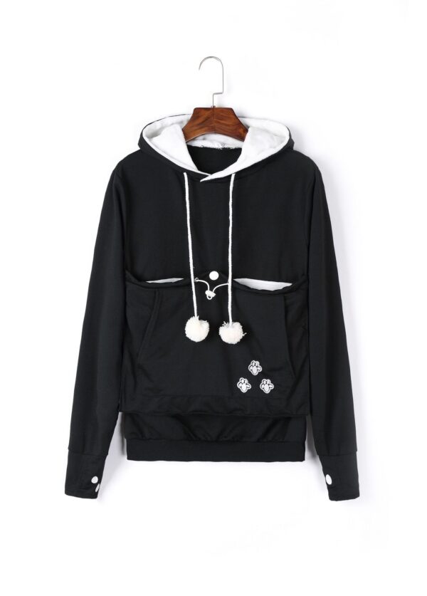 Cute Hoodies Pullover Sweatshirts With Pet Pocket For Cat Clothes Winter Women - Image 2