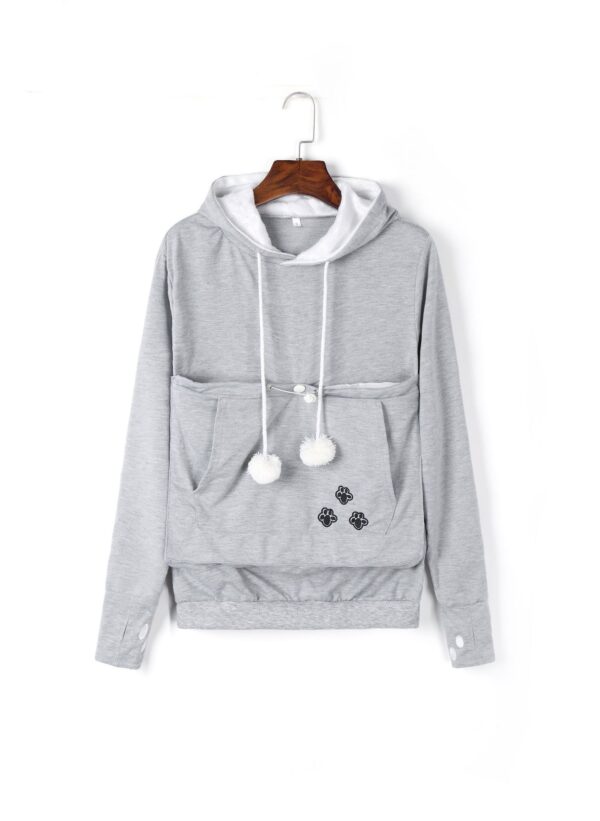 Cute Hoodies Pullover Sweatshirts With Pet Pocket For Cat Clothes Winter Women - Image 6