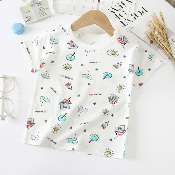 Children's Short-sleeved T-shirt cotton Baby Half-sleeved Bottoming Shirt - Image 9