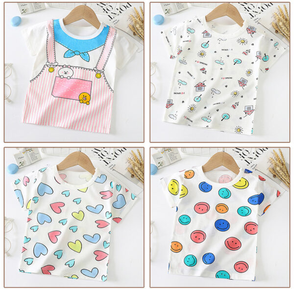 Children's Short-sleeved T-shirt cotton Baby Half-sleeved Bottoming Shirt - Image 10