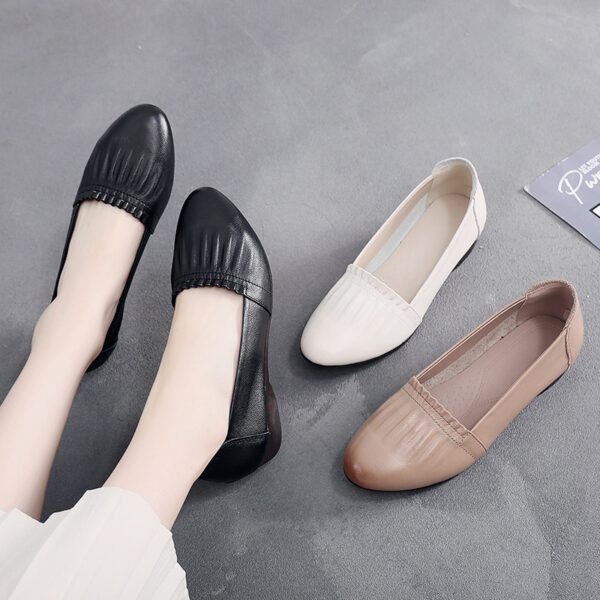 Women's First Layer Cowhide Flat Shoes Fashion Office Lady Shoes Women Flats Genuine Leather Loafers Footwear - Image 6