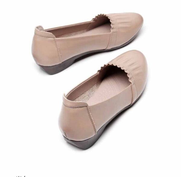 Women's First Layer Cowhide Flat Shoes Fashion Office Lady Shoes Women Flats Genuine Leather Loafers Footwear - Image 2