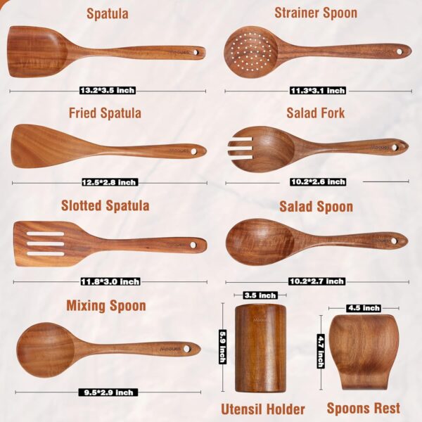 cooking utensil set wooden