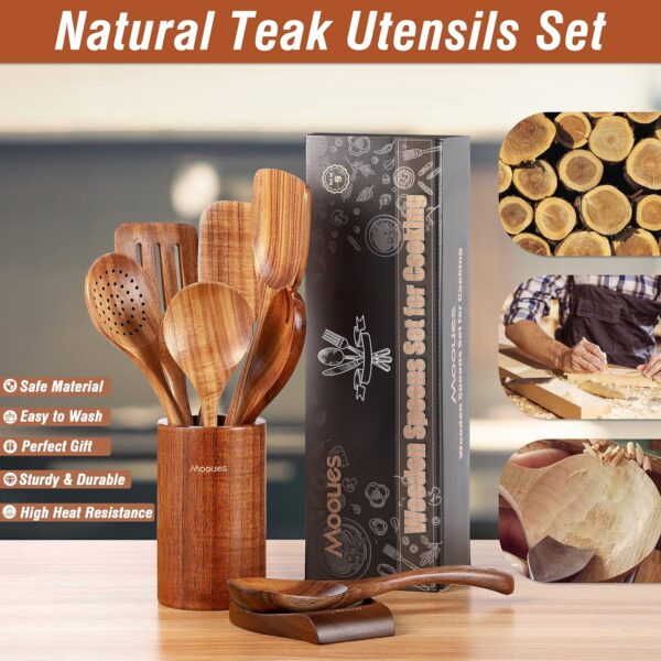 cooking utensil set wooden