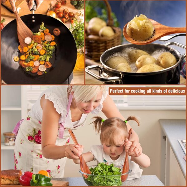 cooking utensil set wooden