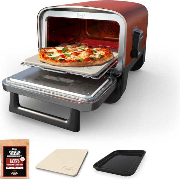 Ninja Woodfire Outdoor Pizza Oven with BBQ Smoker – 700°F Heat