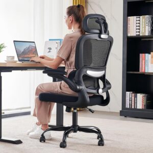 Office Chair Ergonomic Desk Chair, 330 LBS Home Mesh Office Desk Chairs with Wheels,