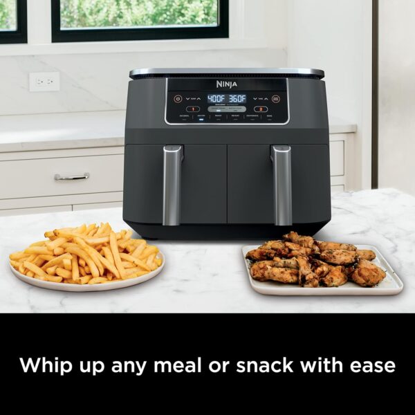 Ninja DZ201 DualZone Air Fryer with 2 Baskets – 6-in-1 Smart Cooking - Image 2