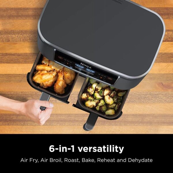 Ninja DZ201 DualZone Air Fryer with 2 Baskets – 6-in-1 Smart Cooking - Image 4