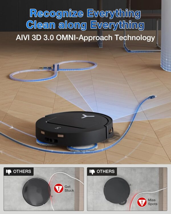 ECOVACS DEEBOT T50 PRO Omni Robot Vacuum and Mop, 3.19” Ultra-Slim, 15,000Pa Suction - Image 5