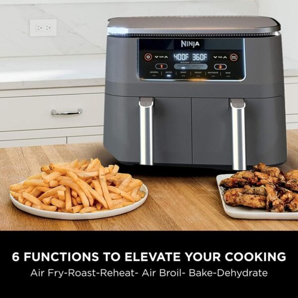 Ninja DZ201 DualZone Air Fryer with 2 Baskets – 6-in-1 Smart Cooking - Image 7