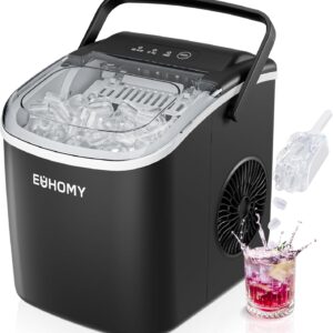 EUHOMY Countertop Ice Maker Machine with Handle